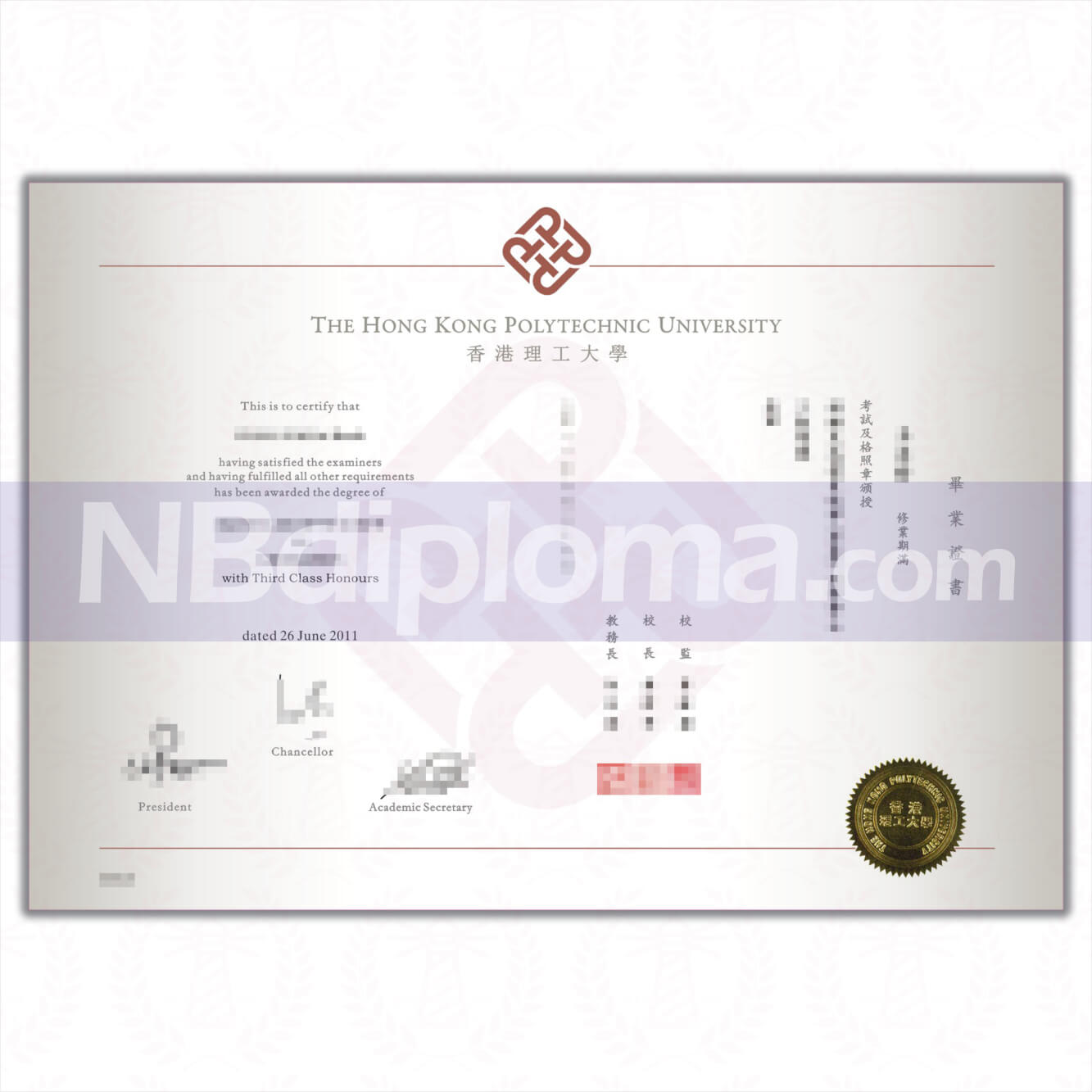 Polyu diploma