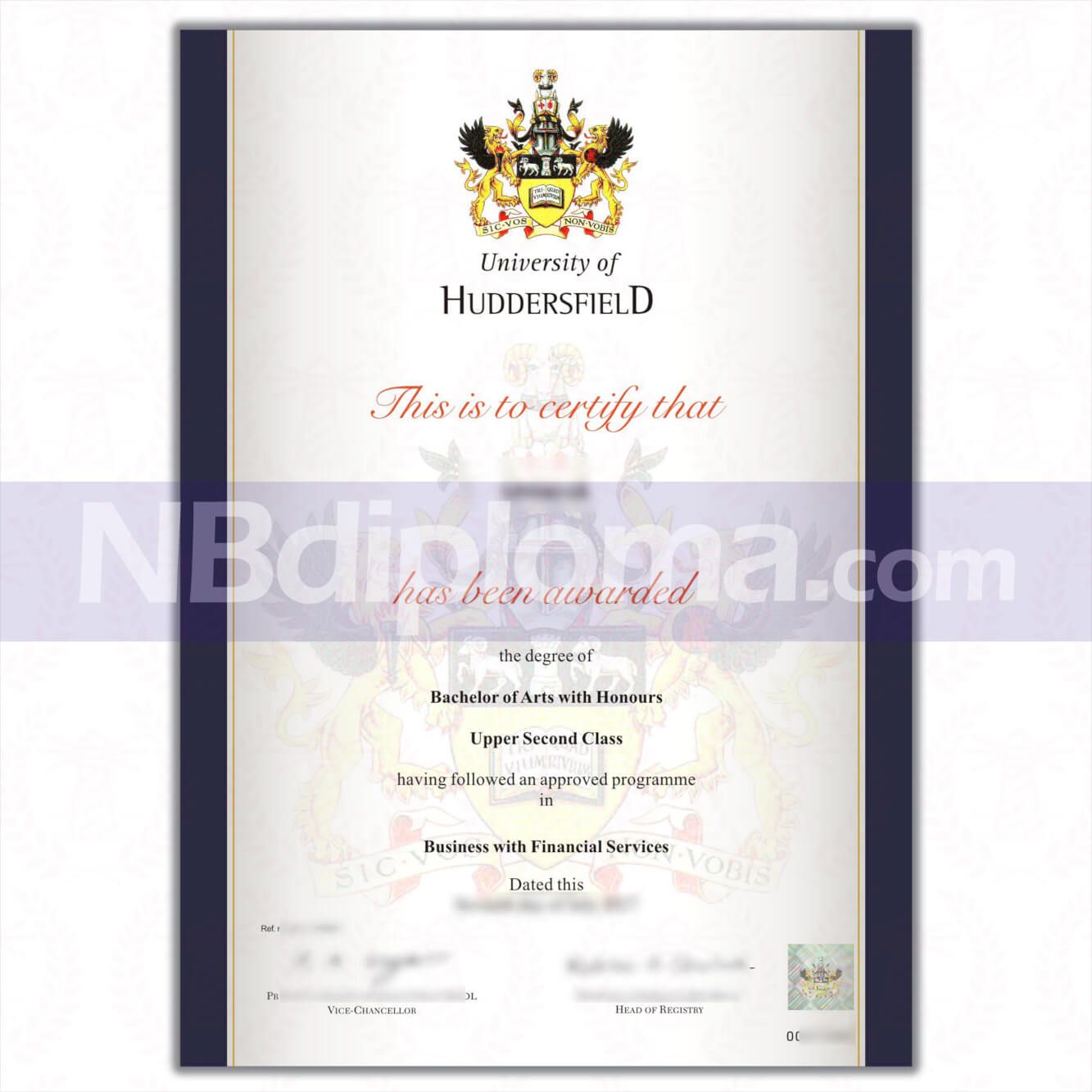 哈德斯菲爾德大學畢業證書university-of-huddersfield-diploma