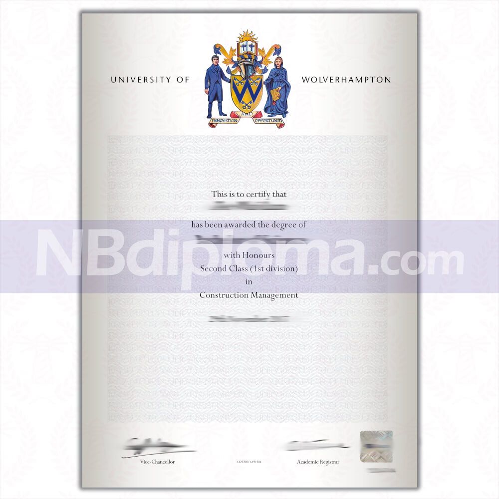 University of Wolverhampton diploma 胡弗汉顿大学毕业证书